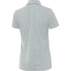 Women New York Jets Polos^Women's Antigua Heather Gray Matter Polo