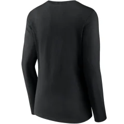 Women New York Jets T-Shirts | Women^Women's Black Victory Arch Long Sleeve V-Neck T-Shirt