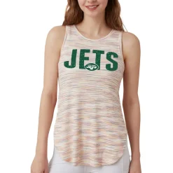 New York Jets Tank Tops^Women's Concepts Sport Sunray Multicolor Tri-Blend Tank Top