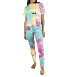 Women New York Jets Underwear & Sleepwear^Women's Concepts Sport White Velodrome Tie-Dye Top & Pants Set