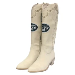 Women New York Jets Shoes & Socks^Women's Cuce Cream Cowboy Boots