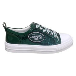Women New York Jets Shoes & Socks^Women's Cuce Green Team Sequin Sneakers