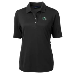 Women New York Jets Polos^Women's Cutter & Buck Black DryTec Virtue Eco Pique Recycled Polo