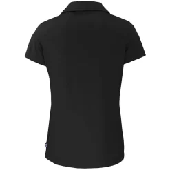 Women New York Jets Polos^Women's Cutter & Buck Black Throwback Daybreak Eco Recycled V-Neck Polo
