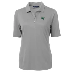 Women New York Jets Polos^Women's Cutter & Buck Gray DryTec Virtue Eco Pique Recycled Polo