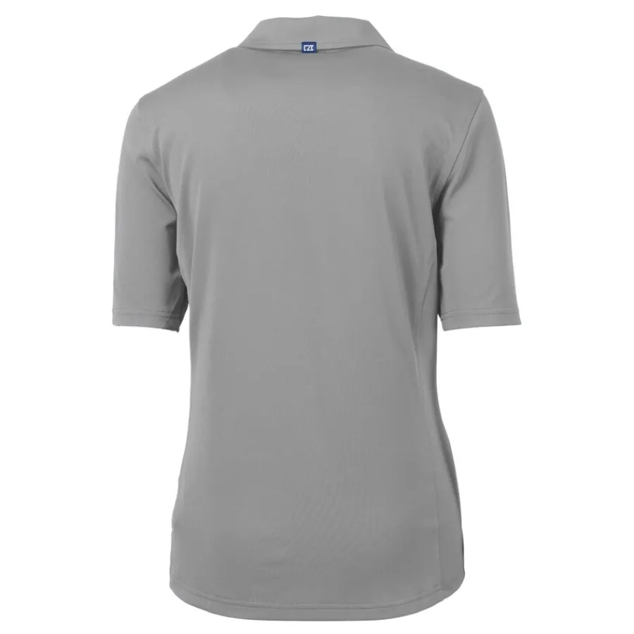 Women New York Jets Polos^Women's Cutter & Buck Gray DryTec Virtue Eco Pique Recycled Polo