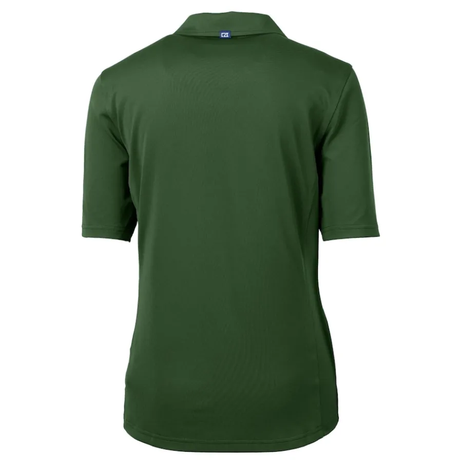 Women New York Jets Polos^Women's Cutter & Buck Hunter Green DryTec Virtue Eco Pique Recycled Polo