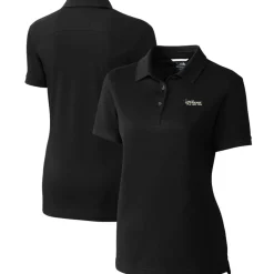 Women New York Jets Polos^Women's Cutter & Buck Black Throwback Logo Advantage Tri-Blend Pique Polo