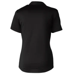 Women New York Jets Polos^Women's Cutter & Buck Black Primary Logo Prospect Eco Textured Stretch Recycled Polo