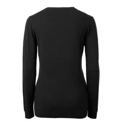 Women New York Jets Sweaters & Dress Shirts | Sweaters^Women's Cutter & Buck Black Throwback Logo Lakemont Tri-Blend V-Neck Sweater
