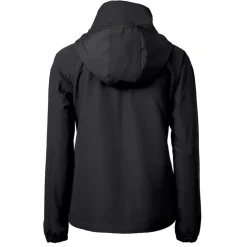 Women New York Jets Jackets | Sweatshirts & Fleece^Women's Cutter & Buck Black Primary Logo Charter Eco Recycled Half-Zip Hoodie Anorak Jacket