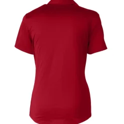 Women New York Jets Polos^Women's Cutter & Buck Cardinal Americana Prospect Textured Stretch Polo