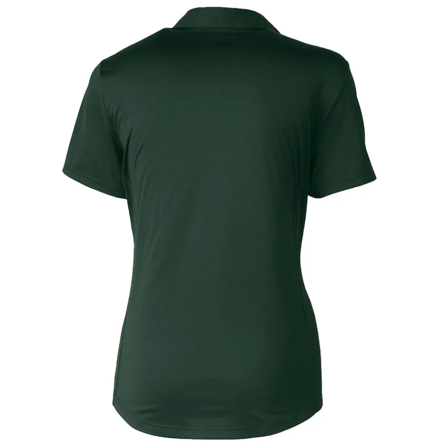Women New York Jets Polos^Women's Cutter & Buck Hunter Green Primary Logo Prospect Eco Textured Stretch Recycled Polo