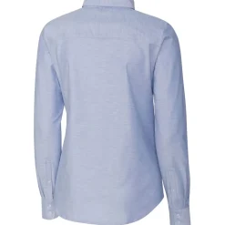 Women New York Jets Sweaters & Dress Shirts^Women's Cutter & Buck Light Blue Oxford Stretch Long Sleeve Button-Up Shirt