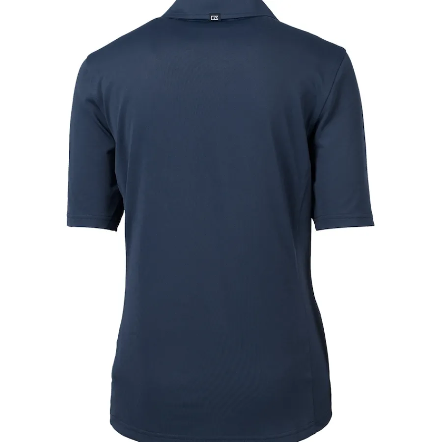 Women New York Jets Polos^Women's Cutter & Buck Navy Virtue Eco Pique Recycled Polo