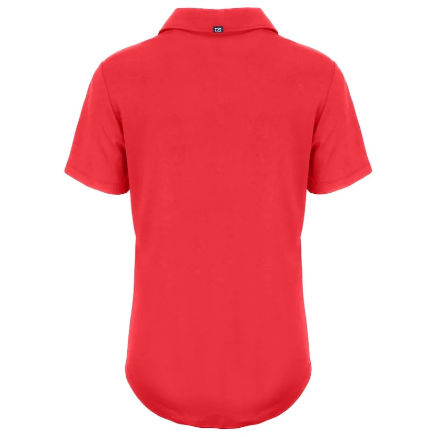 Women New York Jets Polos^Women's Cutter & Buck Red Coastline Epic Comfort Eco Recycled Polo