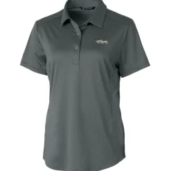 Women New York Jets Polos^Women's Cutter & Buck Steel Throwback Logo Prospect Textured Stretch Polo