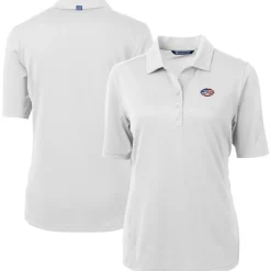 Women New York Jets Polos^Women's Cutter & Buck White Americana Virtue Eco Pique Recycled Polo