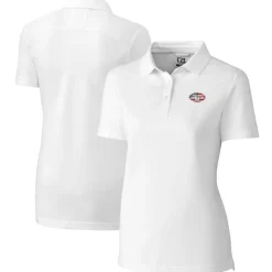 Women New York Jets Polos^Women's Cutter & Buck White Advantage DryTec Tri-Blend Pique Polo