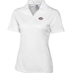 Women New York Jets Polos^Women's Cutter & Buck White Genre DryTec Textured Polo