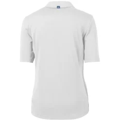 Women New York Jets Polos^Women's Cutter & Buck White Throwback Logo Virtue Eco Pique Recycled Polo
