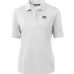 Women New York Jets Polos^Women's Cutter & Buck White Americana Virtue Eco Pique Recycled Polo
