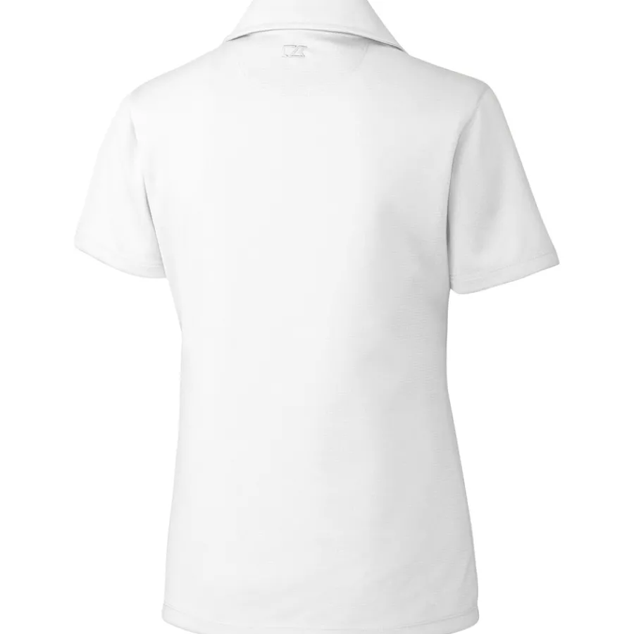 Women New York Jets Polos^Women's Cutter & Buck White Genre DryTec Textured Polo