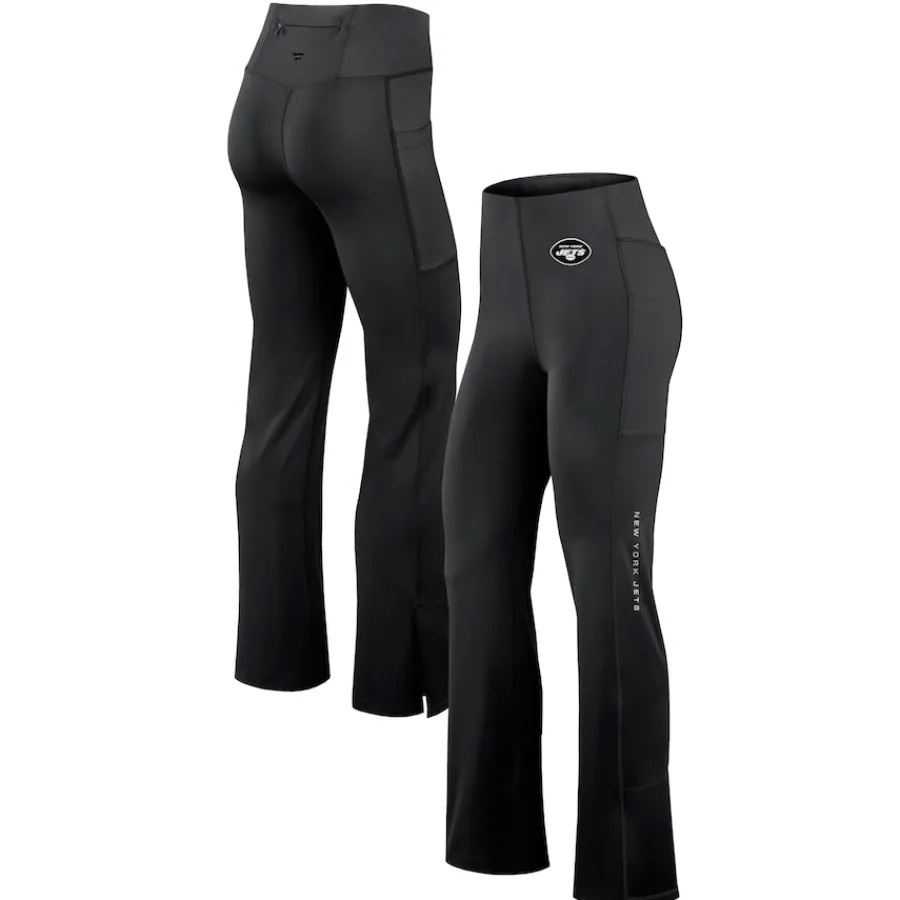 Women New York Jets Shorts & Pants^Women's Fanatics Black Studio Fitted Flared Leggings