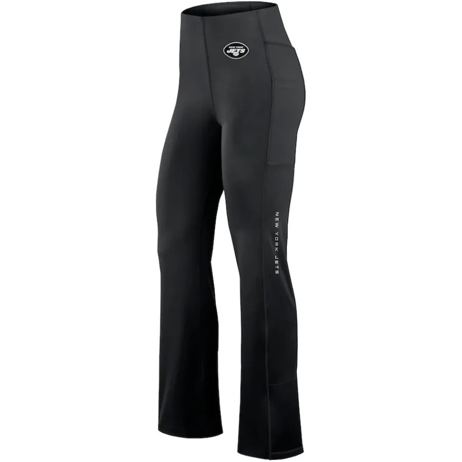 Women New York Jets Shorts & Pants^Women's Fanatics Black Studio Fitted Flared Leggings