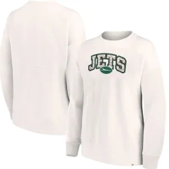 Women New York Jets Sweatshirts & Fleece | Women^Women's Fanatics Cream Leopard Team Pullover Sweatshirt