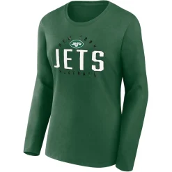 Women New York Jets Plus Sizes^Women's Fanatics Green Plus Size Foiled Play Long Sleeve T-Shirt