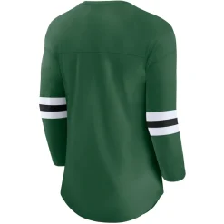 Women New York Jets T-Shirts | Women^Women's Fanatics Green First Team Arch Logo 3/4 Sleeve T-Shirt