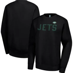 Women New York Jets Jackets | Sweatshirts & Fleece^Women's G-III 4Her By Carl Banks Black Dot Print Fleece Pullover Sweatshirt