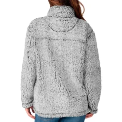 Women New York Jets Jackets | Sweatshirts & Fleece^Women's G-III 4Her By Carl Banks Gray Sherpa Full-Zip Jacket