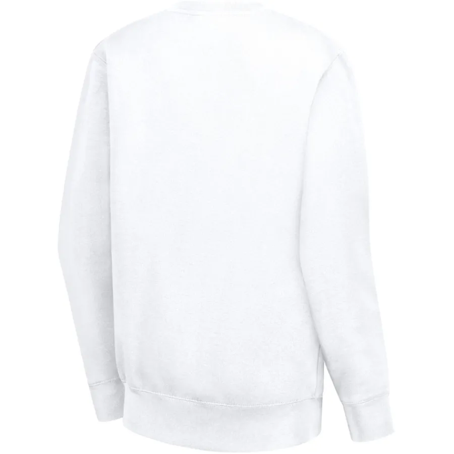 Women New York Jets Sweatshirts & Fleece | Women^Women's G-III 4Her By Carl Banks White Large Round Team Graphic Fleece Pullover Sweatshirt
