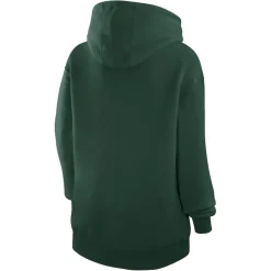 Women New York Jets Jackets^Women's G-III 4Her By Carl Banks Green Large Round Team Graphic Fleece Pullover Hoodie