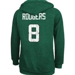 Women New York Jets Sweatshirts & Fleece | Women^Women's Majestic Threads Aaron Rodgers Green Name & Number Tri-Blend Pullover Hoodie