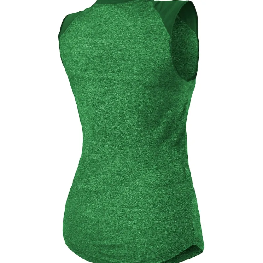 New York Jets Tank Tops^Women's Majestic Threads Kelly Green Retro Tri-Blend Raglan Muscle Tank Top