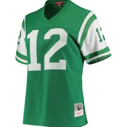 Women New York Jets Jerseys | Women^Women's Mitchell & Ness Joe Namath Green 1969 Legacy Replica Jersey