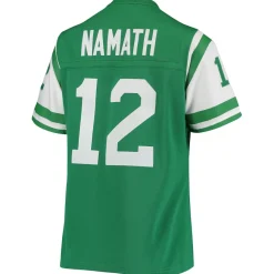 Women New York Jets Jerseys | Women^Women's Mitchell & Ness Joe Namath Green 1969 Legacy Replica Jersey