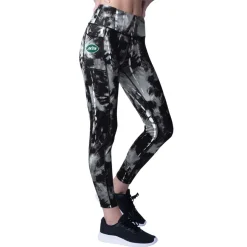 Women New York Jets Shorts & Pants^Women's MSX By Michael Strahan Black Serena Tie-Dye Leggings