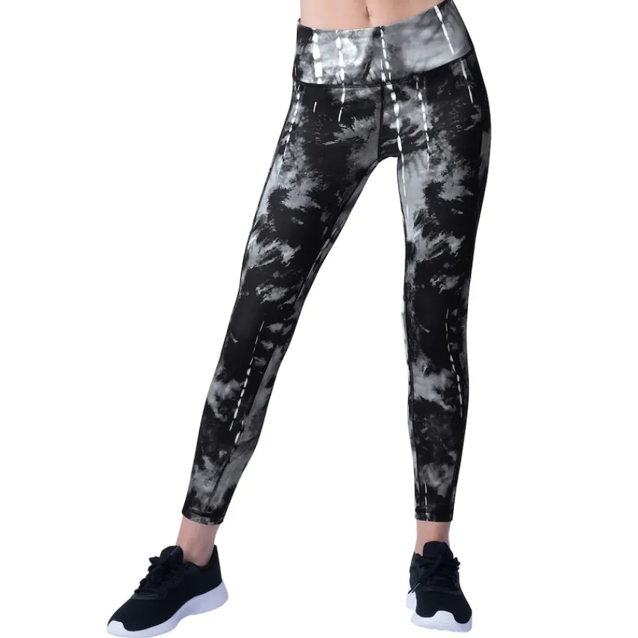 Women New York Jets Shorts & Pants^Women's MSX By Michael Strahan Black Serena Tie-Dye Leggings