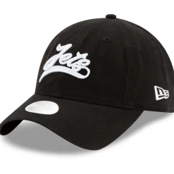 Women New York Jets Hats | Women^Women's New Era Black Tail Sweep 9TWENTY Adjustable Hat