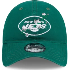 Women New York Jets Hats | Women^Women's New Era Green Game Day Flower 9TWENTY Adjustable Hat