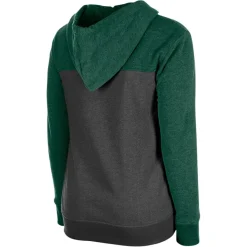 Women New York Jets Sweatshirts & Fleece | Women^Women's New Era Green Color-Block Full-Zip Hoodie
