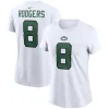 Women New York Jets T-Shirts | Women^Women's Nike Aaron Rodgers White Player Name & Number T-Shirt