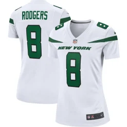 Women New York Jets Jerseys | Women^Women's Nike Aaron Rodgers White Player Jersey