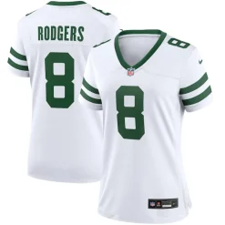 Women New York Jets Jerseys | Women^Women's Nike Aaron Rodgers Legacy White Game Jersey