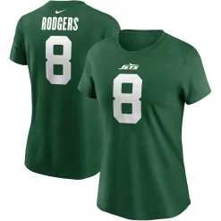 Women New York Jets T-Shirts | Women^Women's Nike Aaron Rodgers Legacy Green Name & Number T-Shirt