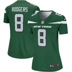 Women New York Jets T-Shirts | Women^Women's Nike Aaron Rodgers Gotham Green Team Legend Player Performance Top